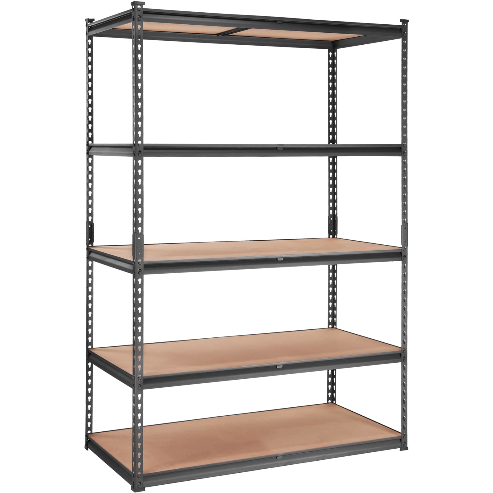 Heavy Duty Metal Storage Shelving Unit 5 Tier Adjustable Rack Black_voghion.com